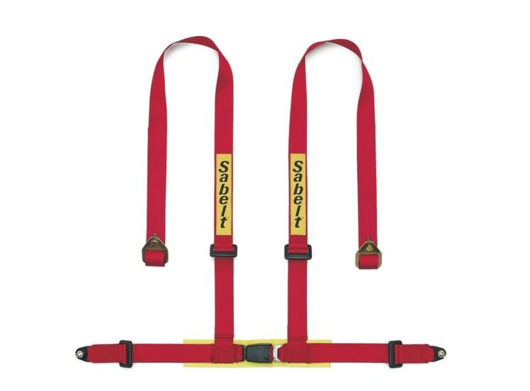 Arnés Clubman (Aprobado Por ECE) De 4 Puntos Incluye Almohadillas Rojo - Sabelt original | APEXCORSE