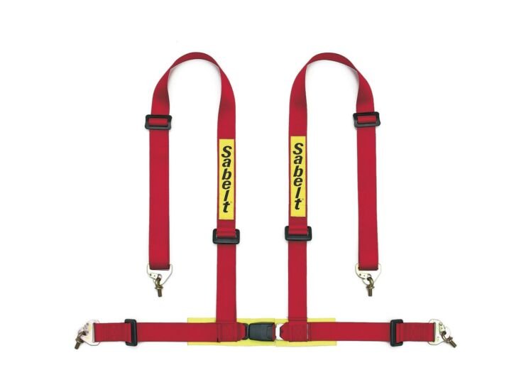 Arnés Clubman (Aprobado Por ECE) De 4 Puntos Incluye Almohadillas Rojo - Sabelt original | APEXCORSE