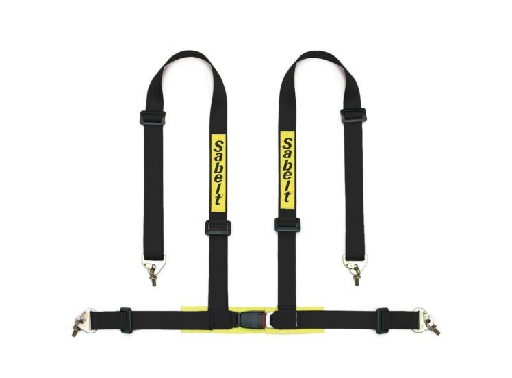 Arnés Clubman (Aprobado Por ECE) De 4 Puntos Incluye Almohadillas Negro - Sabelt original | APEXCORSE