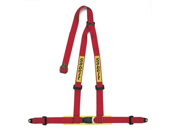 Arnés Clubman (Aprobado Por ECE) De 3 Puntos Incluye Almohadillas Rojo - Sabelt original | APEXCORSE