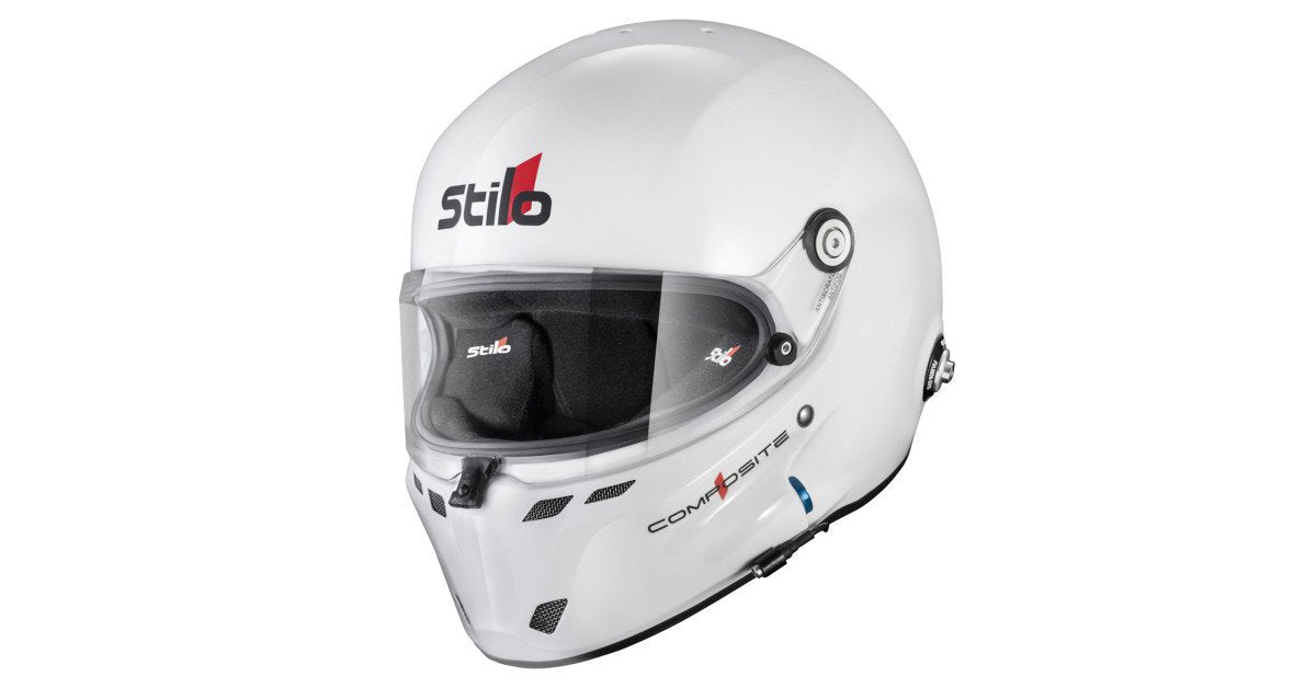 Sparco Casco Stilo St6F Composite Circuito Blanco Fia8859-24 Sa2025 Hans Blanco Fia8858-10-Talla 58 - Sparco original | APEXCORSE