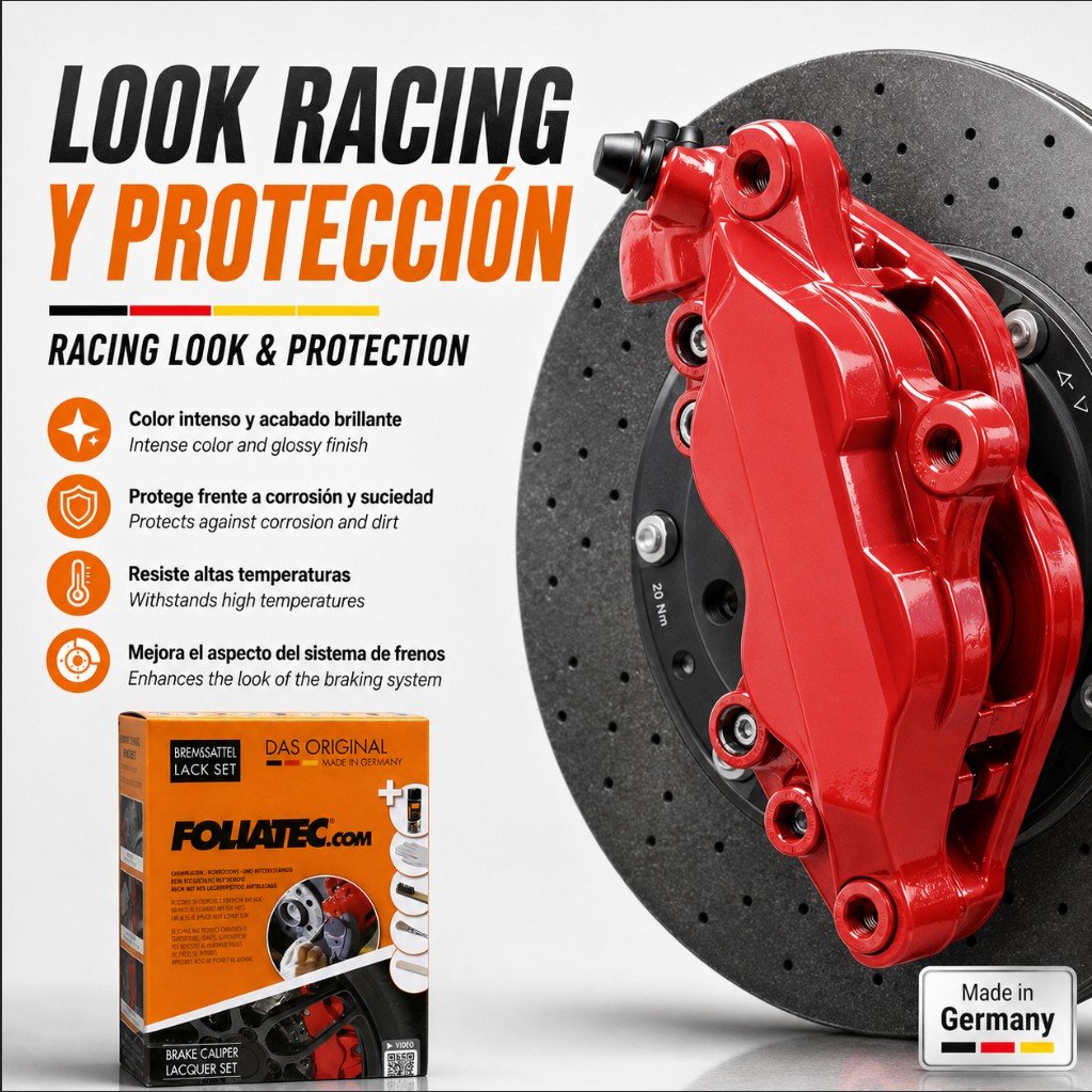 FOLIATEC Kit Pintura Para Pinzas De Freno Racing Rojo 3 Componentes - Imagen 12 FOLIATEC APEXCORSE