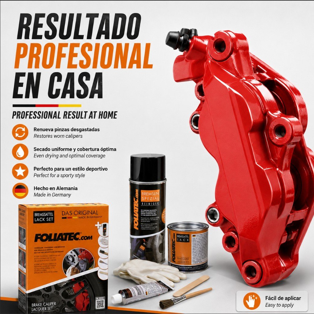 FOLIATEC Kit Pintura Para Pinzas De Freno Racing Rojo 3 Componentes - Imagen 13 FOLIATEC APEXCORSE