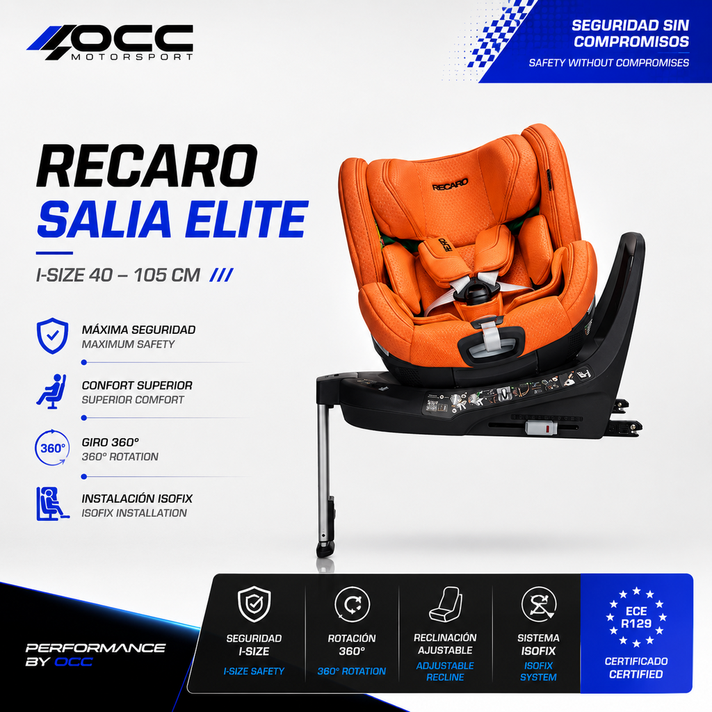 Silla Bebe RECARO Xenon 1 Kid 61 - 125Cm Vibrant Orange Grupo 0 1 Y 2 - Imagen 11 RECARO APEXCORSE
