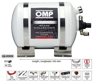 OMP SISTEMA DE EXTINCION DE ALUMINIO ELECTRICAMENTE FIA HOMOLOG.WEIGHT 4.3 KG - OMP original APEXCORSE imagen 1