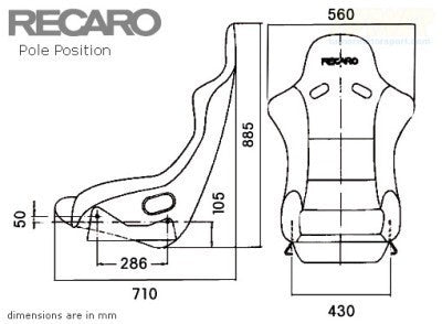 Asiento RECARO (Tuv) Pole Position Carbon - Piel Negro Piloto&Copiloto - Imagen 2 RECARO APEXCORSE