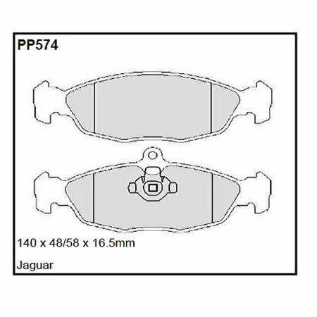 Pastillas de freno Black Diamond Rayado 12 BDPP574 para Jaguar Xk8