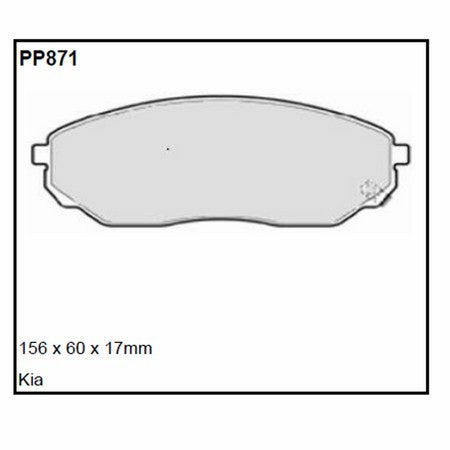 Pastillas de freno Black Diamond Rayado 12 BDPP871 para Kia Sorento (02-06)