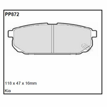 Pastillas de freno Black Diamond Rayado 12 BDPP872 para Kia Sorento (02-06)
