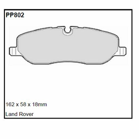 Pastillas de freno Black Diamond Rayado 12 BDPP802 para Land Rover Discovery Iii