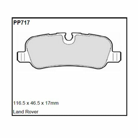 Pastillas de freno Black Diamond Rayado 12 BDPP717 para Land Rover Discovery Iii