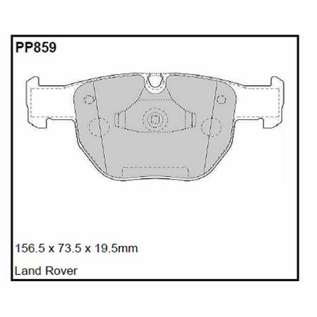 Pastillas de freno Black Diamond Rayado 12 BDPP859 para Land Rover Range Rover Iii