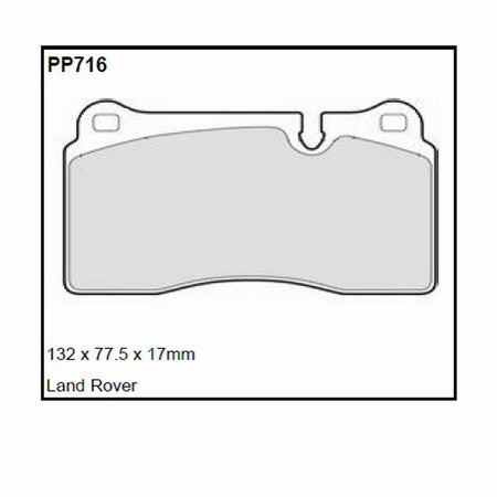 Pastillas de freno Black Diamond Rayado 12 BDPP716 para Land Rover Range Rover Iii