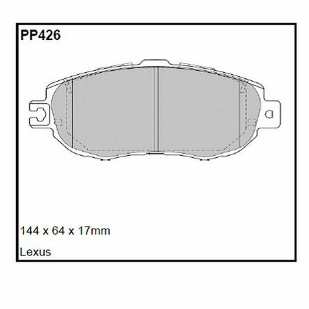 Pastillas de freno Black Diamond Rayado 12 BDPP426 para Lexus Gs300 (Toyota Aristo)
