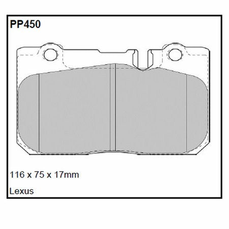 Pastillas de freno Black Diamond Rayado 12 BDPP450 para Lexus Ls400 (Toyota Celsior)