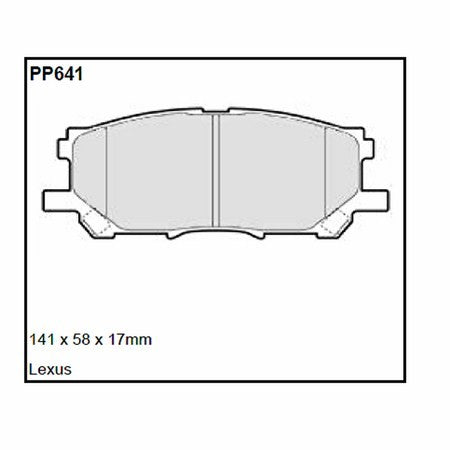 Pastillas de freno Black Diamond Rayado 12 BDPP641 para Lexus Rx300 (Toyota Harrier)