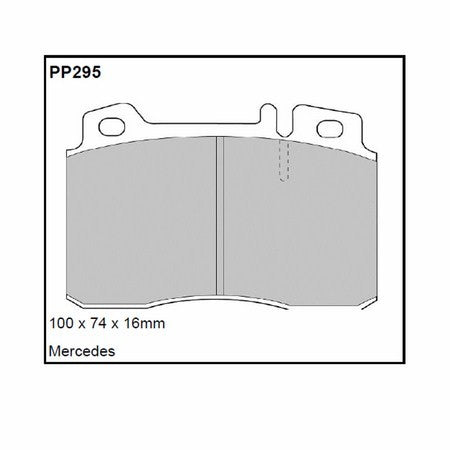 Pastillas de freno Black Diamond Rayado 12 BDPP295 para Mercedes 190/190E (W201)