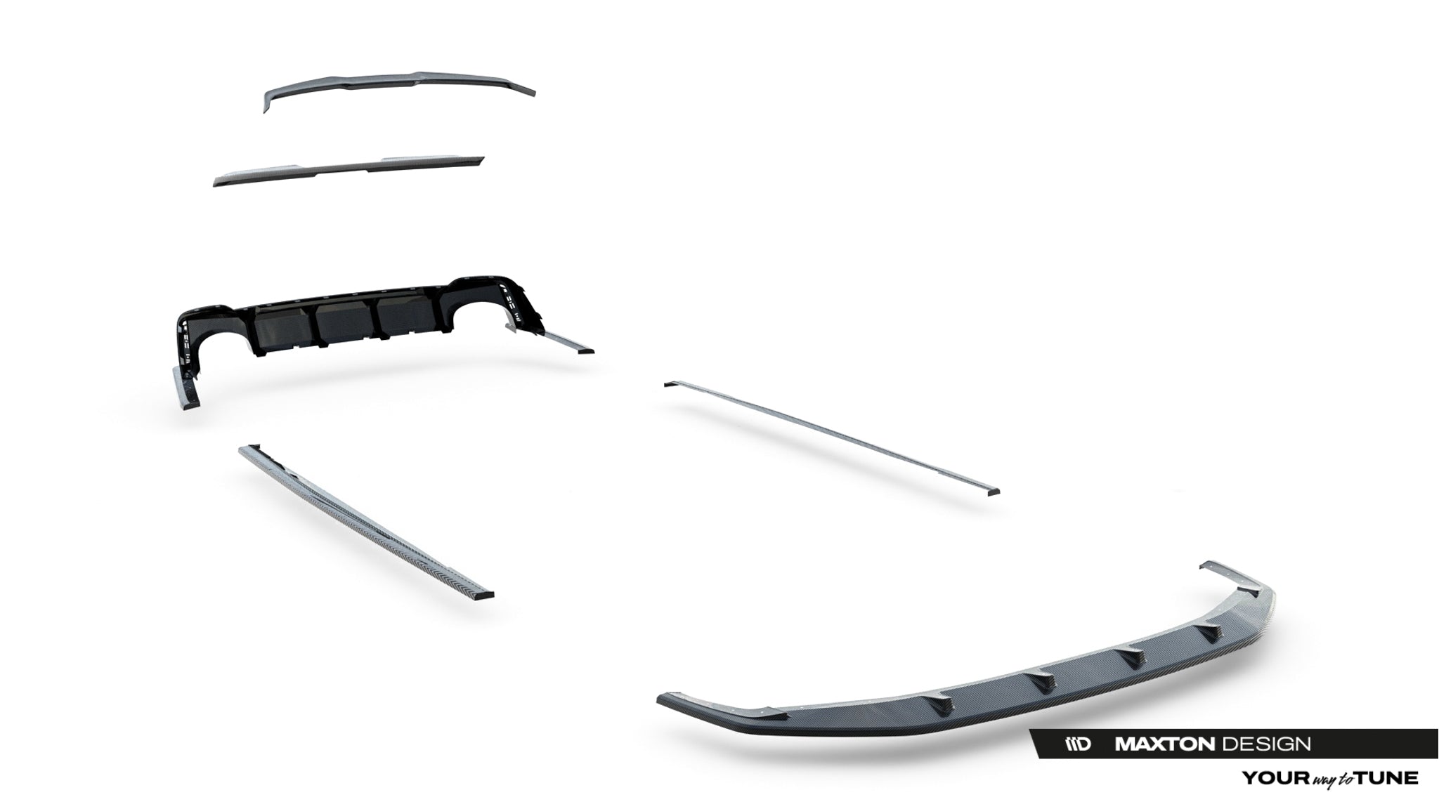 Maxton Design Set Of Prepreg Carbon Fiber Splitters para Audi RS6 C8 / C8 Facelift - imagen 18