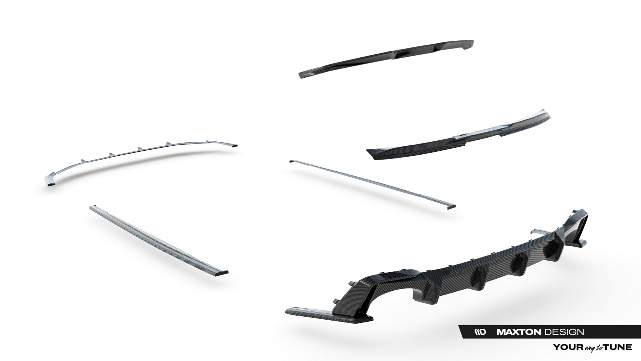 Maxton Design Set Of Prepreg Carbon Fiber Splitters para Audi RS6 C8 / C8 Facelift - imagen 20