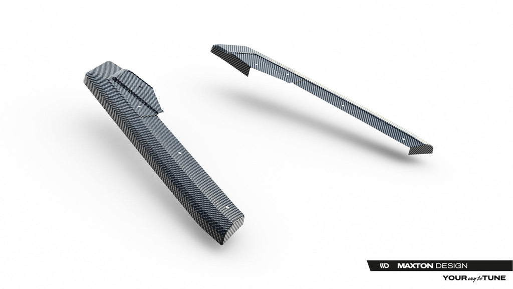 Maxton Design Splitters laterales traseros de fibra de carbono pre-preg para Audi RS6 C8 / C8 Facelift - imagen 5