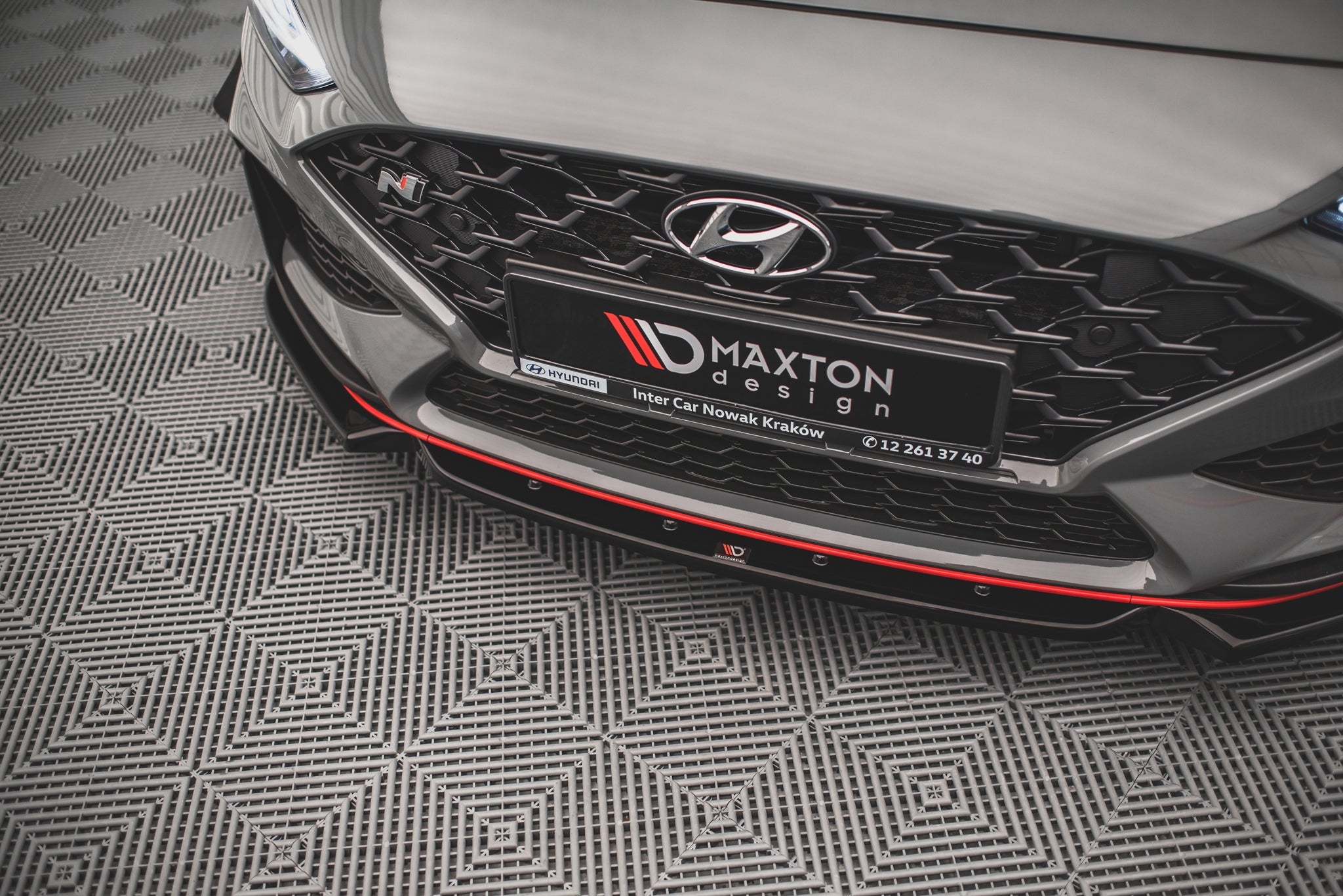 Maxton Design Splitter delantero V.1 + Flaps para Hyundai I30 N / I30 N-Line Hatchback/Fastback Mk3 Facelift - imagen 3