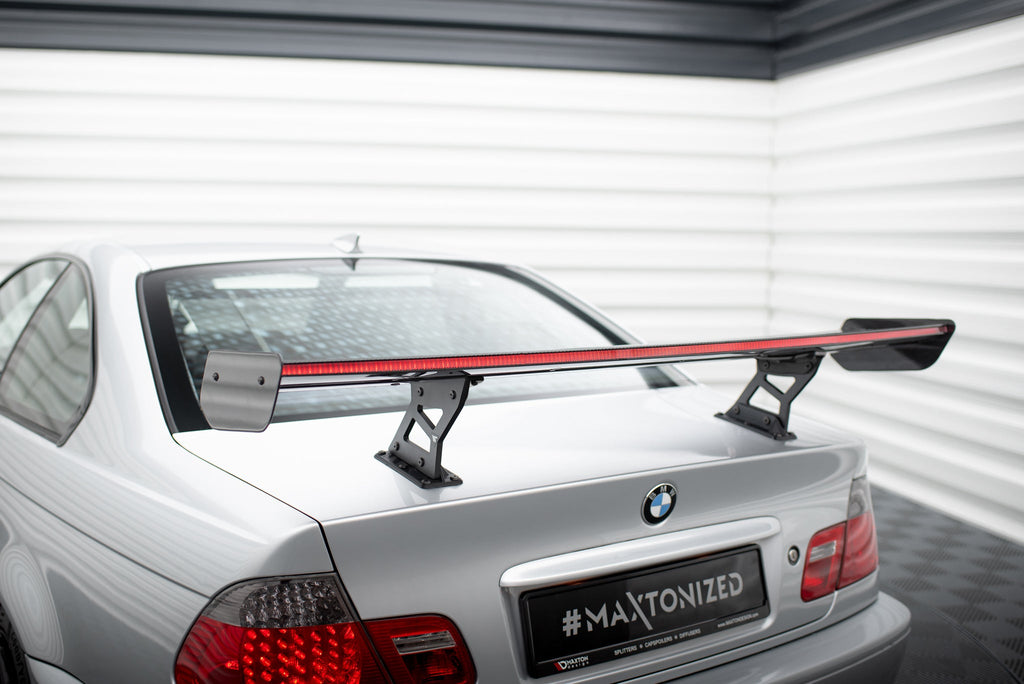 Maxton Design Alerón de carbono With Internal Brackets Uprights + LED para BMW 3 Coupe E46 - imagen 4