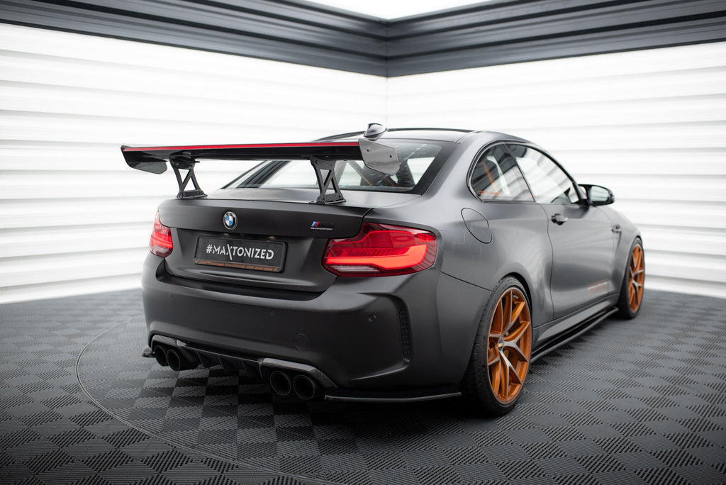 Maxton Design Alerón de carbono With Internal Brackets Uprights + LED para BMW M2 F87 / 2 / 2 M-Pack F22 - imagen 8