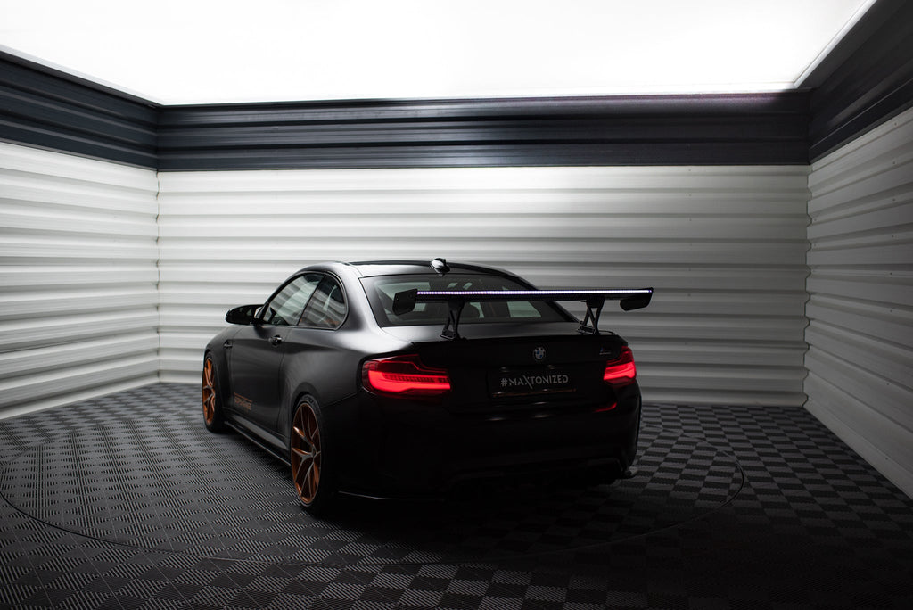 Maxton Design Alerón de carbono With Internal Brackets Uprights + LED para BMW M2 F87 / 2 / 2 M-Pack F22 - imagen 2