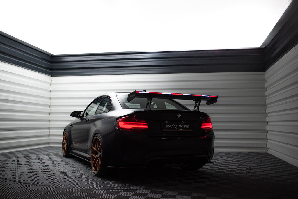 Maxton Design Alerón de carbono With Internal Brackets Uprights + LED para BMW M2 F87 / 2 / 2 M-Pack F22 - imagen 5