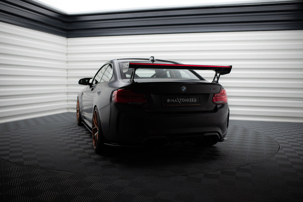 Maxton Design Alerón de carbono With External Brackets Uprights + LED para BMW M2 F87 / 2 / 2 M-Pack F22 - imagen 4