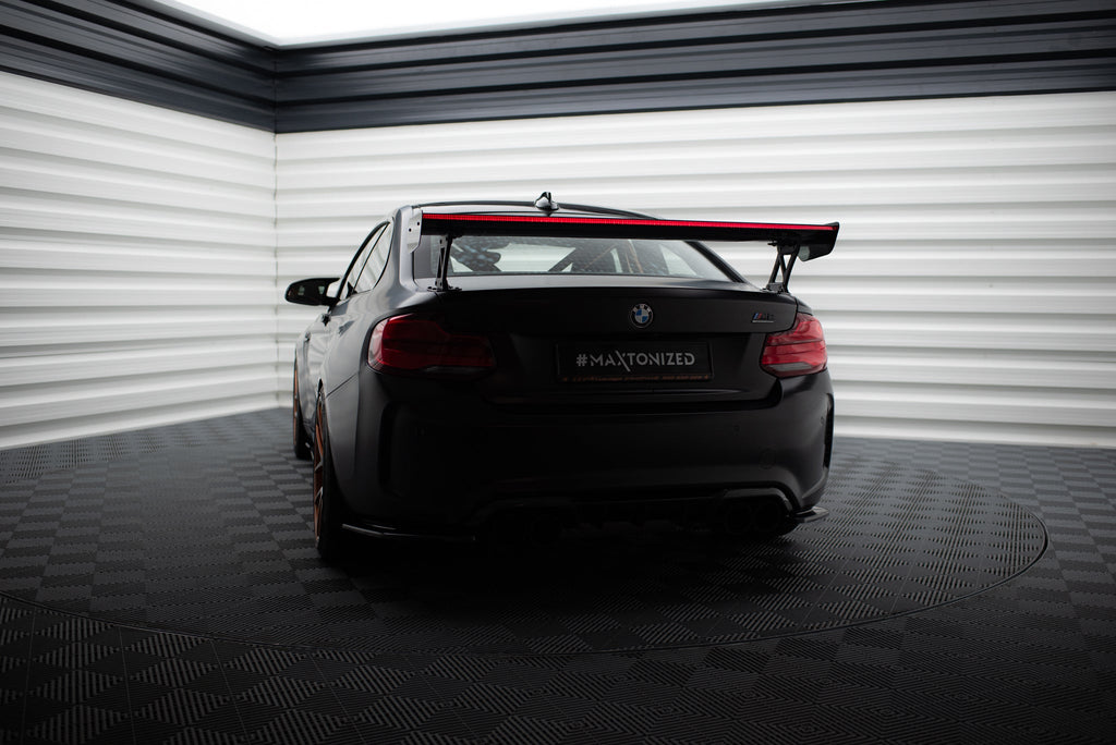 Maxton Design Alerón de carbono With External Brackets Uprights + LED para BMW M2 F87 / 2 / 2 M-Pack F22 - imagen 6