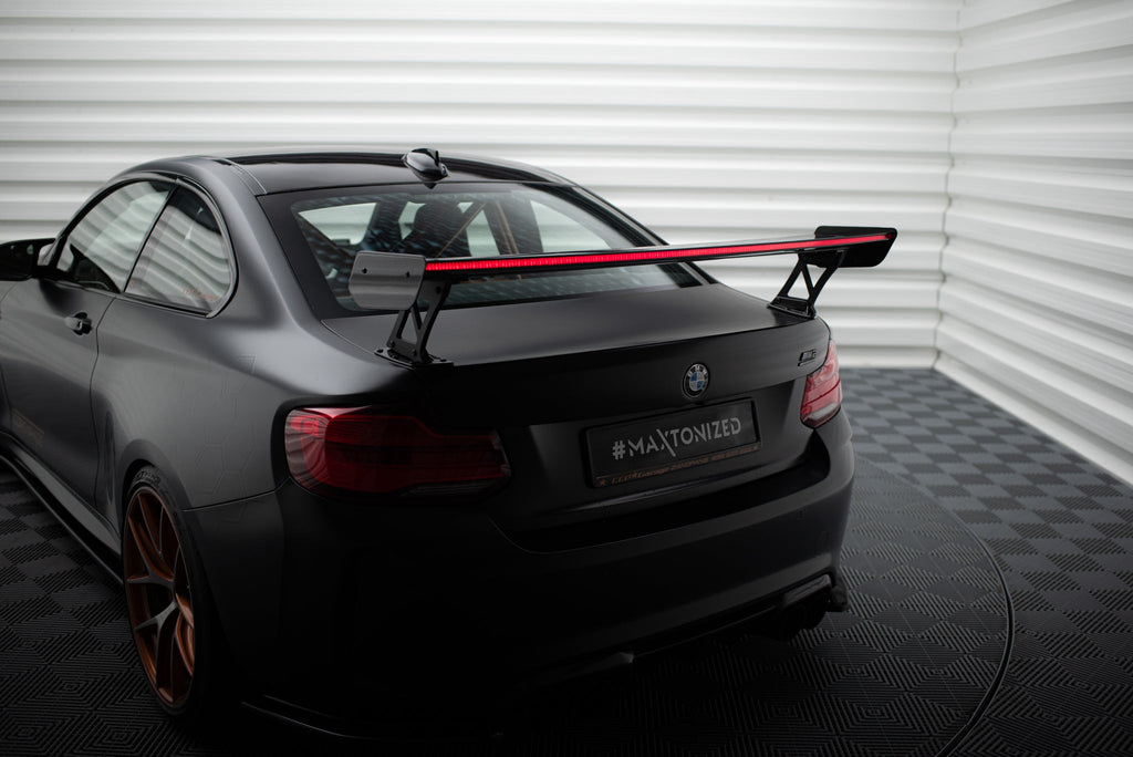 Maxton Design Alerón de carbono With External Brackets Uprights + LED para BMW M2 F87 / 2 / 2 M-Pack F22 - imagen 2