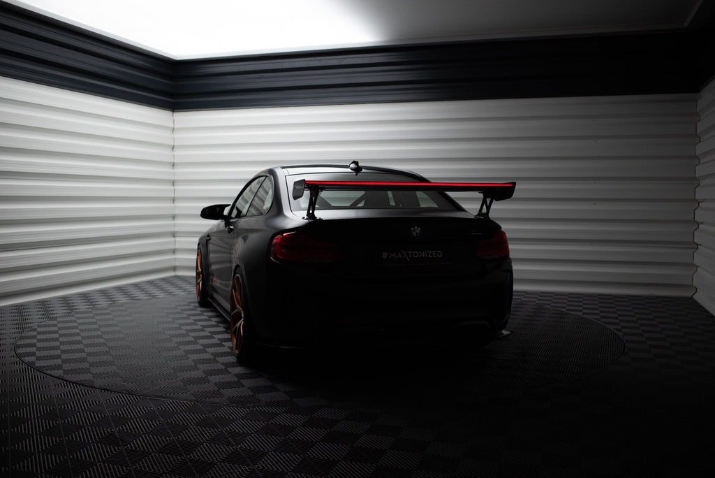 Maxton Design Alerón de carbono With External Brackets Uprights + LED para BMW M2 F87 / 2 / 2 M-Pack F22 - imagen 3