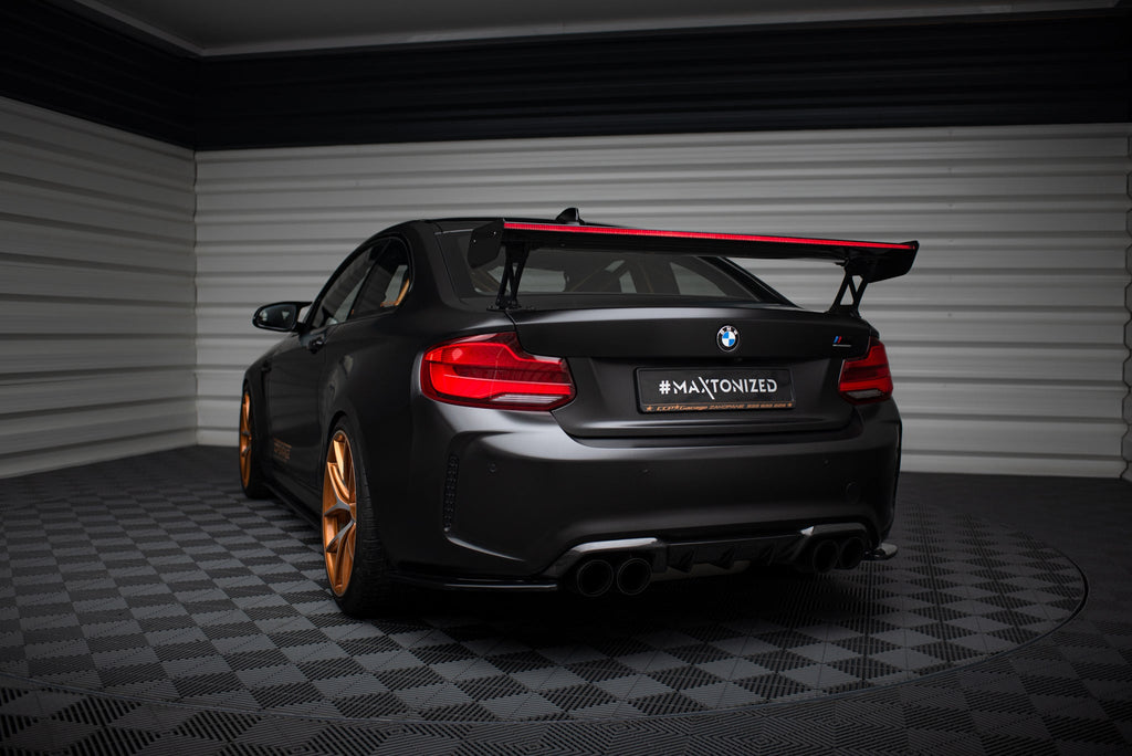 Maxton Design Alerón de carbono With External Brackets Uprights + LED para BMW M2 F87 / 2 / 2 M-Pack F22 - imagen 10