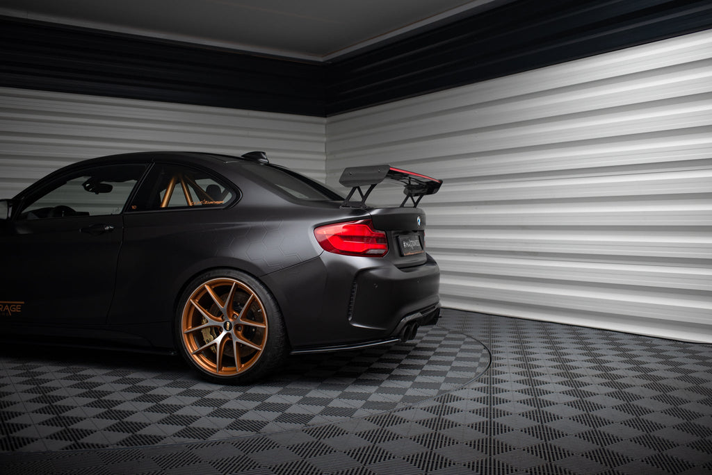 Maxton Design Alerón de carbono With External Brackets Uprights + LED para BMW M2 F87 / 2 / 2 M-Pack F22 - imagen 14