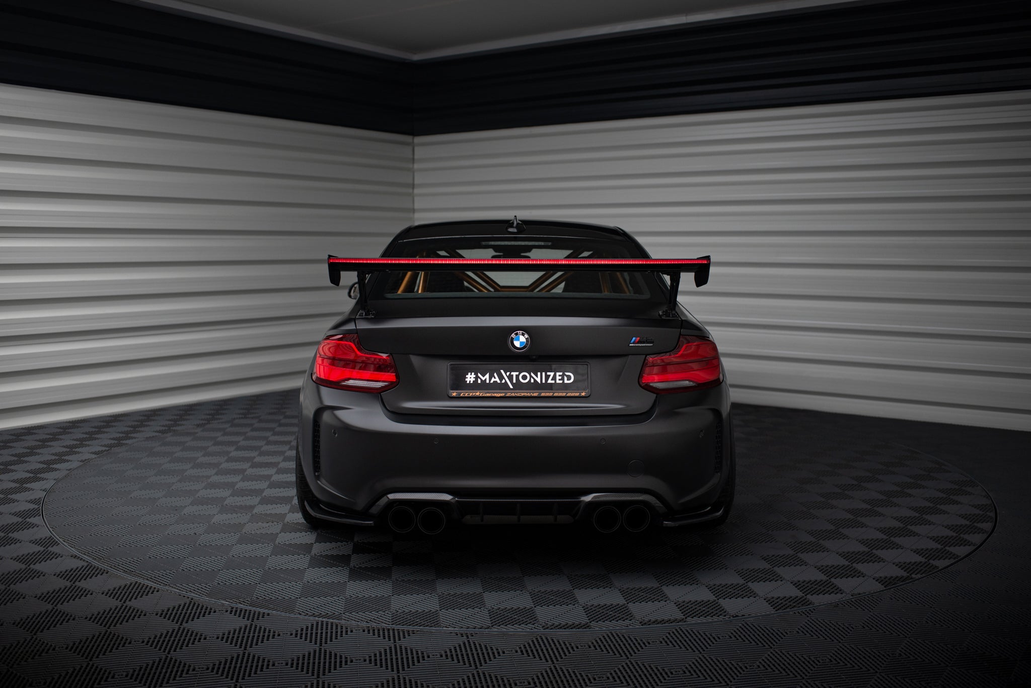 Maxton Design Alerón de carbono With External Brackets Uprights + LED para BMW M2 F87 / 2 / 2 M-Pack F22 - imagen 16