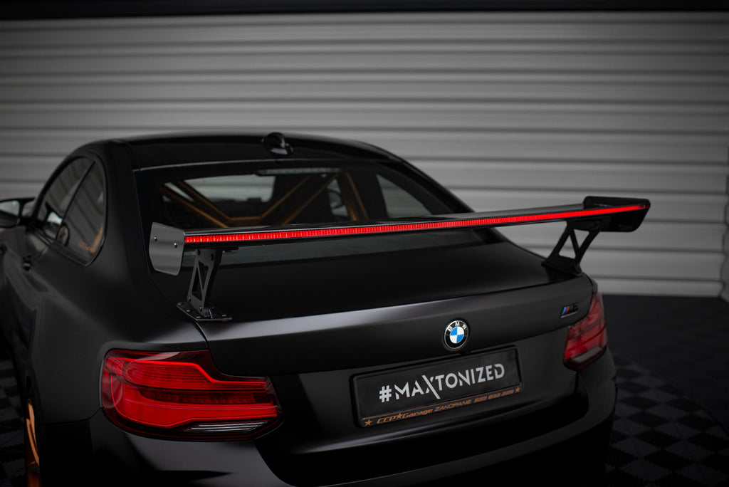 Maxton Design Alerón de carbono With External Brackets Uprights + LED para BMW M2 F87 / 2 / 2 M-Pack F22 - imagen 17