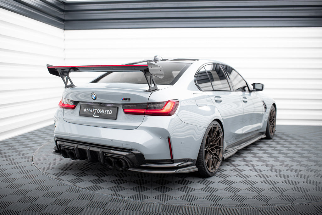 Maxton Design Alerón de carbono With External Brackets Uprights + LED BMW M3 G80 / M340i G20 / 3 M-Pack G20 / 3 Standard G20 - imagen 1