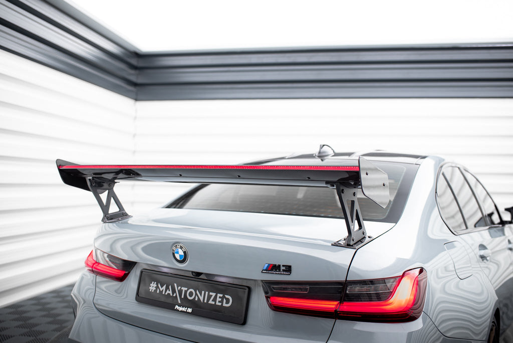 Maxton Design Alerón de carbono With External Brackets Uprights + LED BMW M3 G80 / M340i G20 / 3 M-Pack G20 / 3 Standard G20 - imagen 2