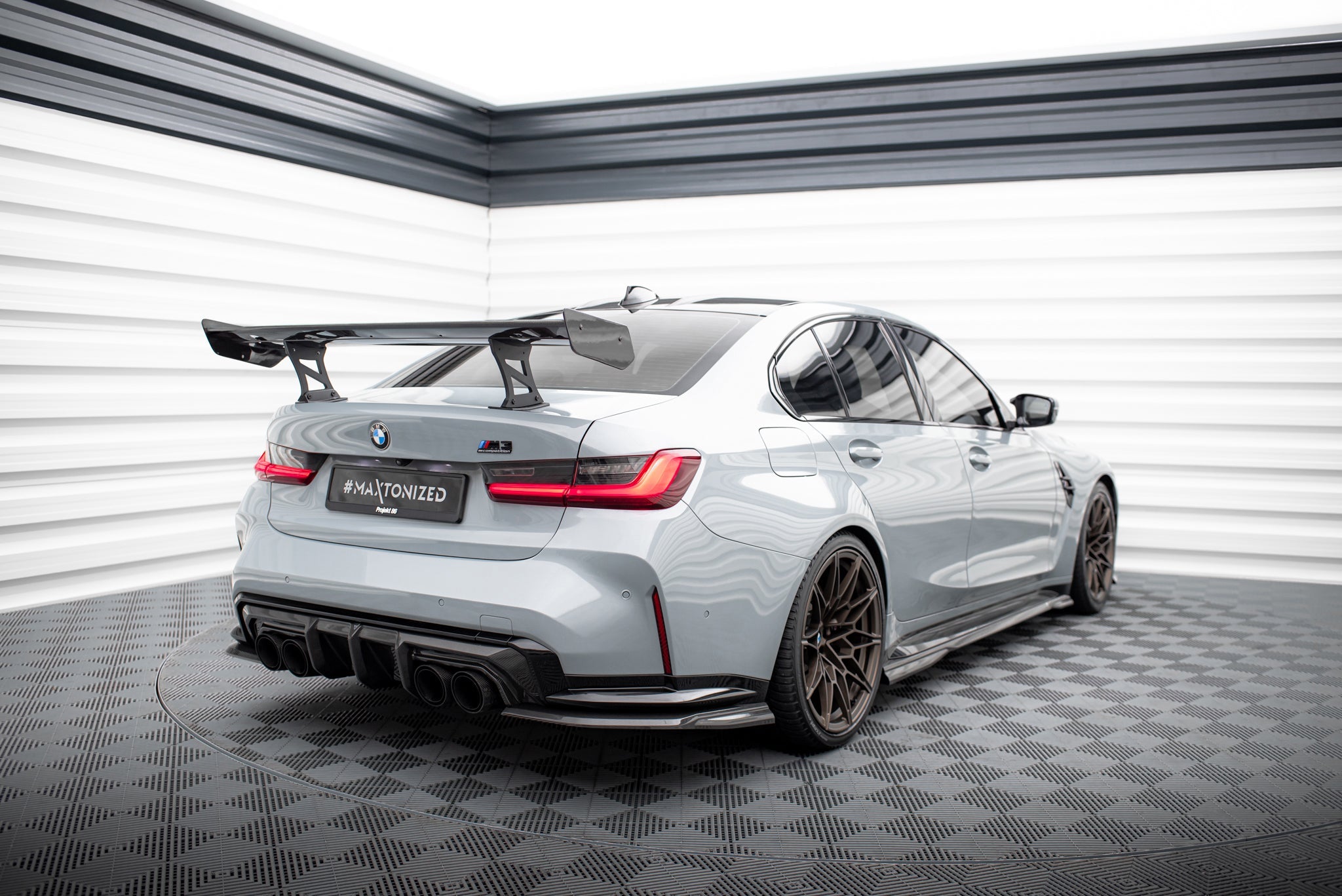 Maxton Design Alerón de carbono With Internal Brackets Uprights para BMW M3 G80 / M340i G20 / 3 M-Pack G20 / 3 Standard G20 - imagen 1