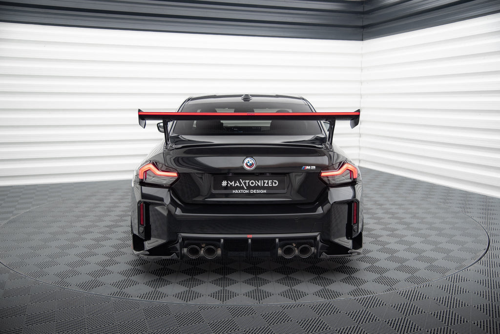 Maxton Design Carbon Fiber Spoiler With External Brackets Uprights +LED light para BMW M2 G87 / M240i / 2 M-Pack / 2 Standard G42 - imagen 1