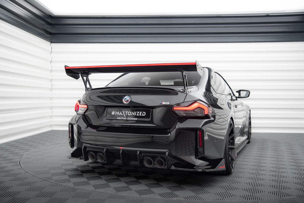 Maxton Design Carbon Fiber Spoiler With External Brackets Uprights +LED light para BMW M2 G87 / M240i / 2 M-Pack / 2 Standard G42 - imagen 5