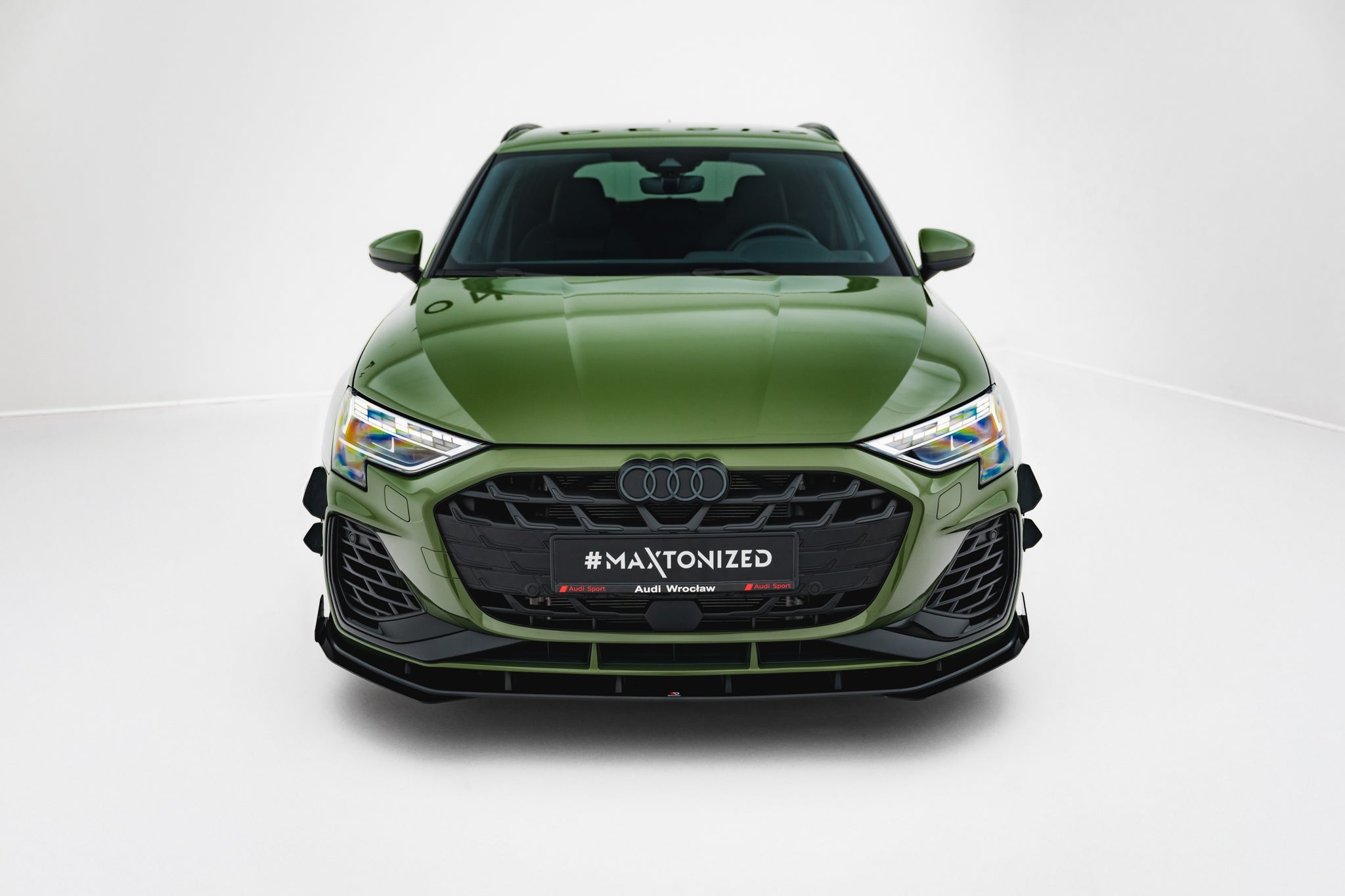 Maxton Design Street Pro Front Splitter V.1 + Flaps para Audi S3 Sportback / A3 S-line Sportback 8Y Facelift - imagen 2