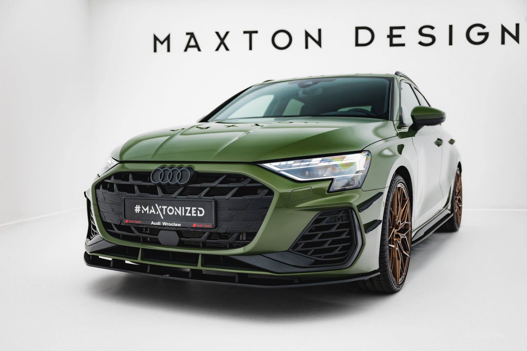 Maxton Design Street Pro Front Splitter para Audi S3 Sportback / A3 S-line Sportback 8Y Facelift - imagen 1