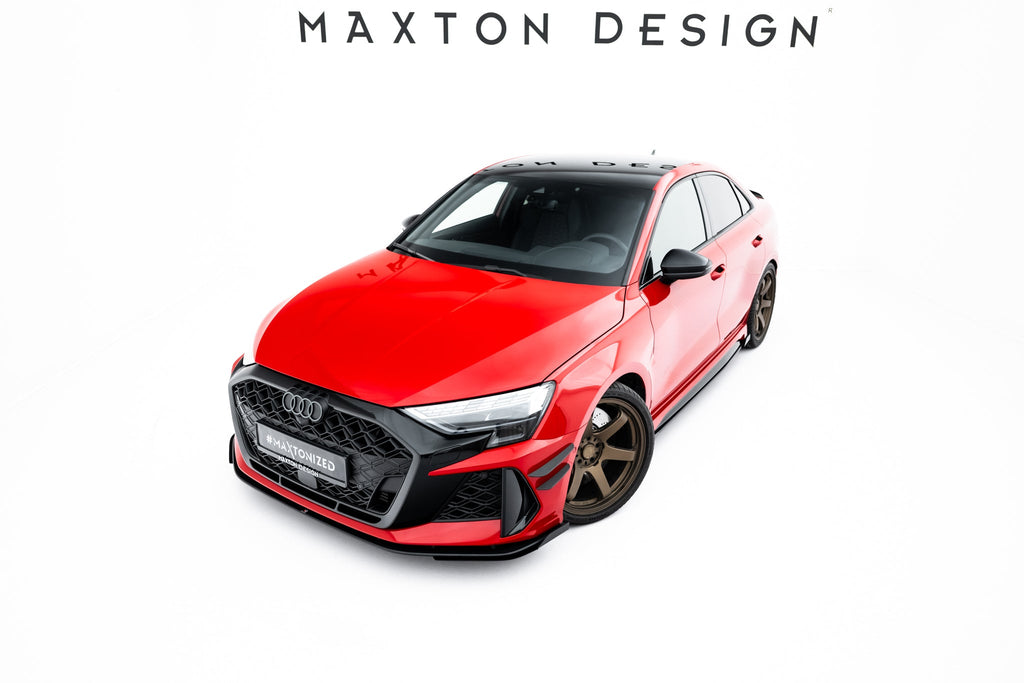 Maxton Design Street Pro Front Splitter + Flaps para Audi RS3 Sedan 8Y Facelift - imagen 3
