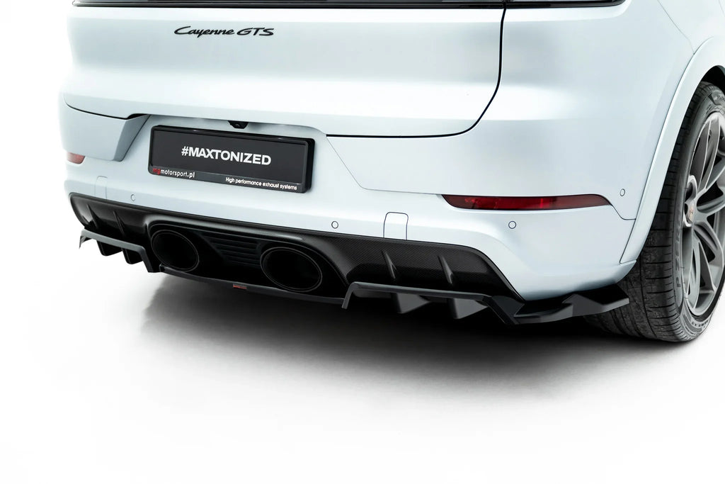 Maxton Design Splitter trasero (with vertical bars) para Porsche Cayenne GTS / Turbo Sport Pack / Turbo E-Hybrid GT Pack Coupe Mk3 Facelift - imagen 4