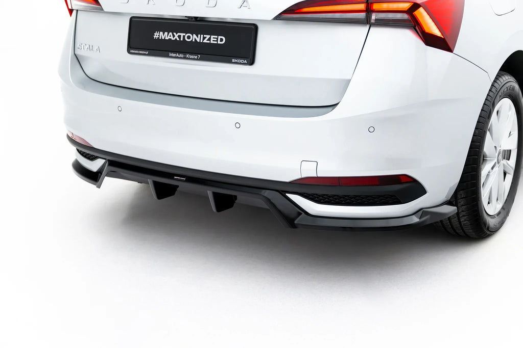 Maxton Design Splitter trasero (with vertical bars) para Skoda Scala Mk1 Facelift - imagen 4