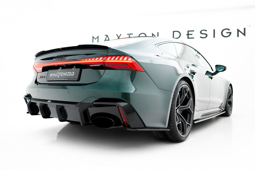 Maxton Design Splitters laterales traseros de fibra de carbono pre-preg para Audi RS7 C8 - imagen 1