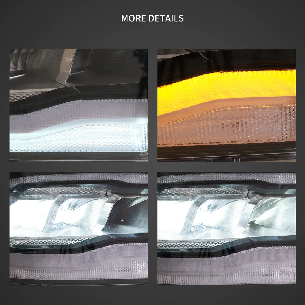 Faros delanteros VLAND 09-18 Dodge Ram 4th Gen 1500 2500 3500 LED Reflection Bowl — LED E-Mark | imagen 9