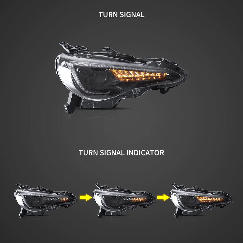 Faros delanteros VLAND 12–21 Toyota 86/GT86, Subaru Brz, Scion Frs Full LED proyector Bi-LED — LED E-Mark | imagen 3